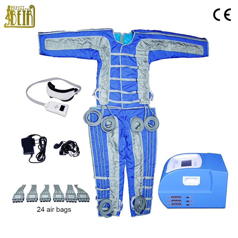 GuangZhou Factory Lymph Massage Machine Body 24 Air Bags Massage Machine Pressotherapy Massage Equipment