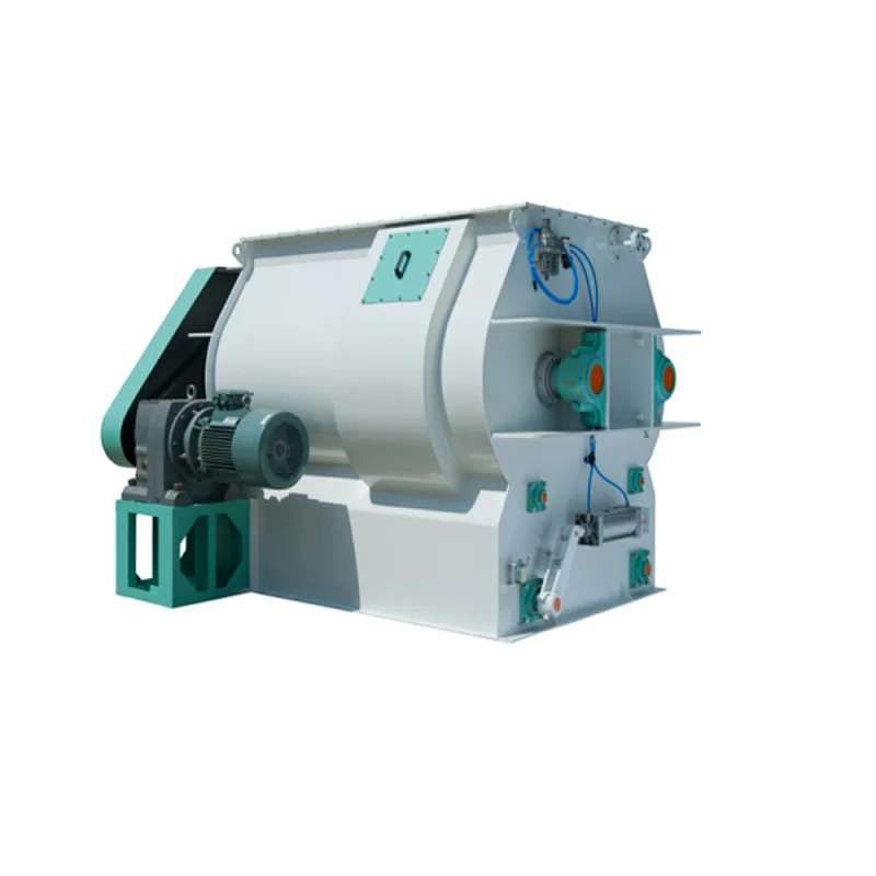 double-shaft high efficiency animal feed mill mixer mixing machine animal feed the price of livestock feed mixing machine