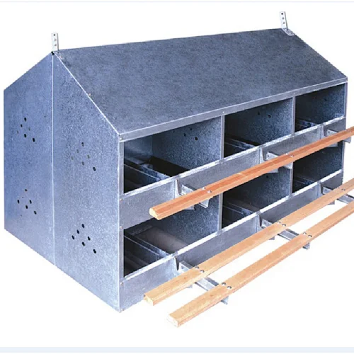Galvanized steel  Material and 24holes egg nest box Capacity 120-168pcs hens