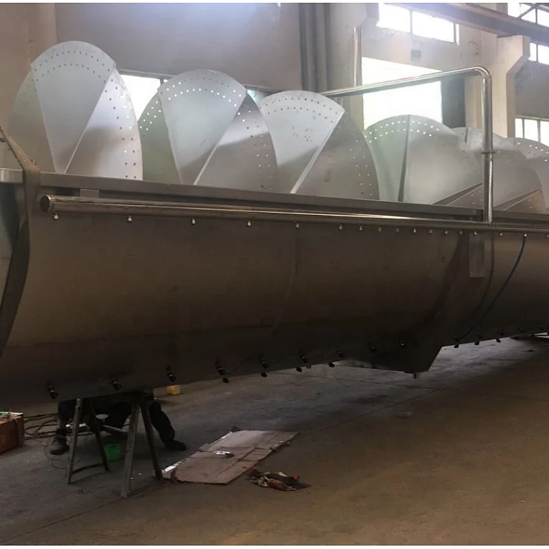 CE certificate proved Top Chinese turnkey poultry farm project chicken slaughter water spindle chiller machine with high quality
