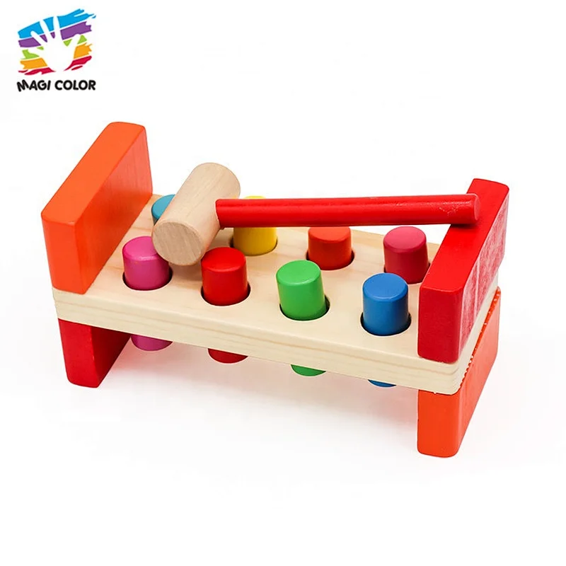 Caustomize educational wooden pounding toy for baby W11G018