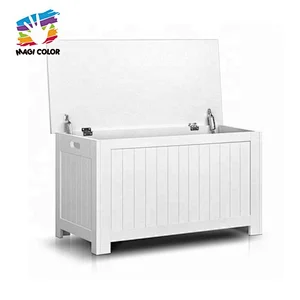 Ready To Ship nordic style white wooden toy box for kids W08C278