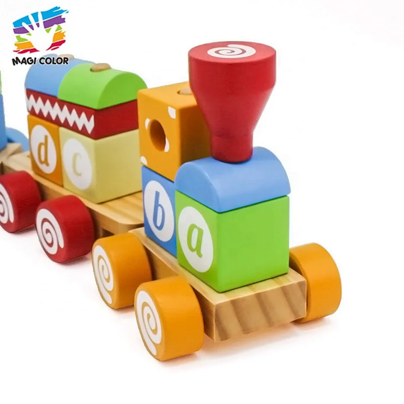 Ready To Ship educational wooden train toys for toddlers W04A393