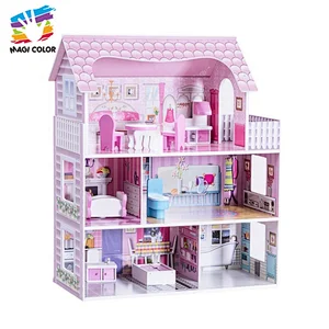 Ready To Ship mini wooden baby doll house for sale W06A139