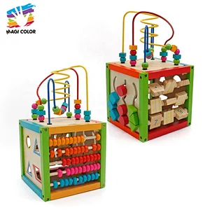 Ready To Ship educational wooden activity cube for preschool W11B084