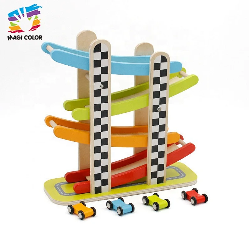 Ready To Ship educational wooden toy car ramp for kids W04E059