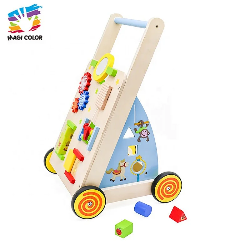 Ready To Ship educational wooden baby activity walker for early learning W16E143