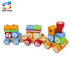 Ready To Ship educational wooden train toys for toddlers W04A393