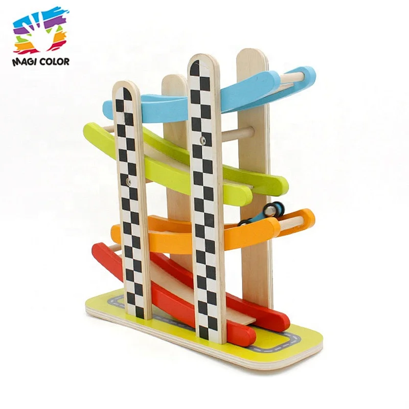 Ready To Ship educational wooden toy car ramp for kids W04E059