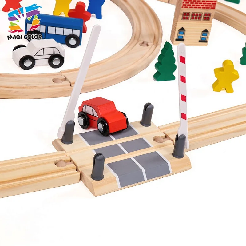 Ready To Ship 100PCS educational wooden toy train set for baby W04C080B