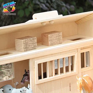 Ready To Ship mini wooden farm animals toys for baby playing W06A166
