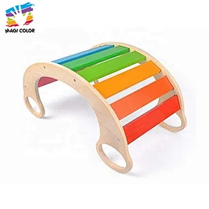 Ready To Ship colorful wooden rocker balance board for kids W08G263