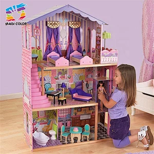 Ready To Ship pretend play wooden doll dream house for girls W06A232