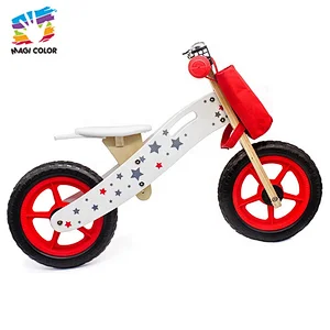 High quality pink pink wooden girls balance bike for wholesale W16C194B