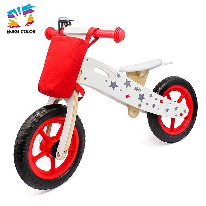 High quality pink pink wooden girls balance bike for wholesale W16C194B