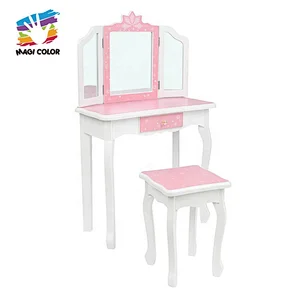 On sale kids blue wooden dressing table with drawers W08H126C