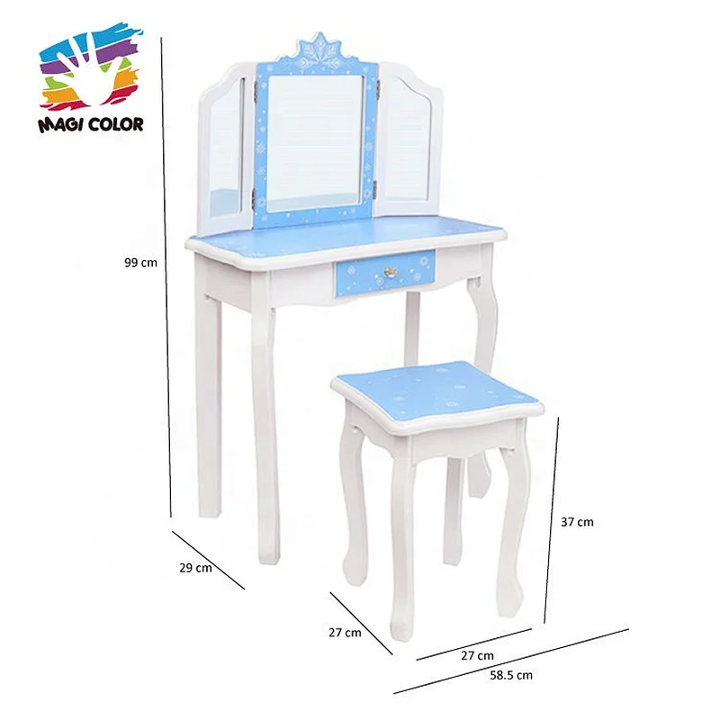 On sale girls wooden vanity dressing table with mirror W08H126B