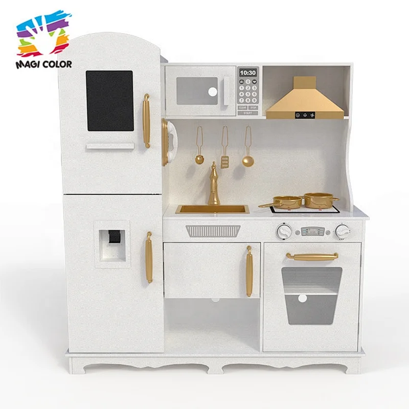 2020 Top sale colorful wooden toy kitchen sets with refrigerator W10C569