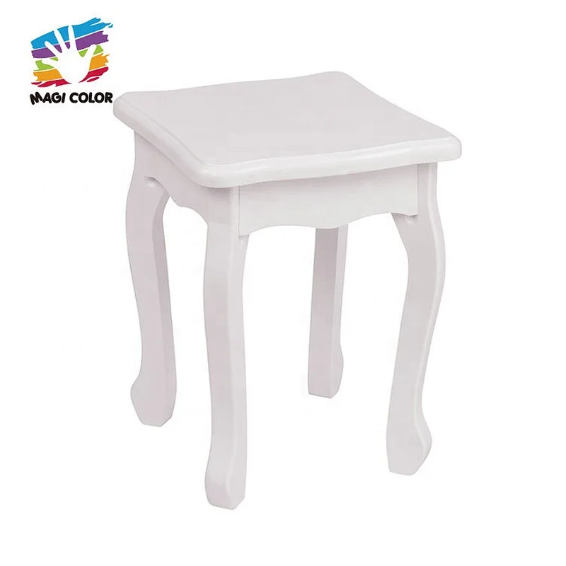 wholesale modern wooden kids dressing table with mirror and stool W08H127B