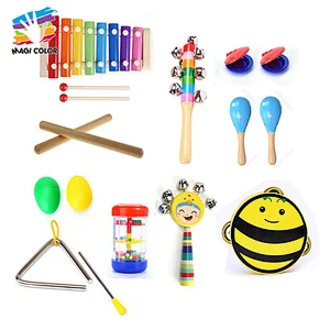 9Pcs preschool educational toy wooden music instrument set for kids W07A189