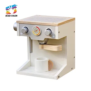 Customize kids wooden toy coffee maker for kitchen pretend play W10D134