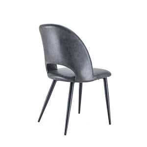 Cheap chair best pu and velvet dining chair with metal legs dining room furniture