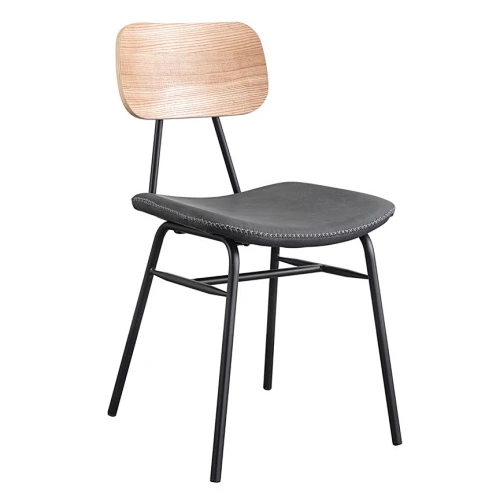 Cheap chair best pu and velvet dining chair with metal legs dining room furniture