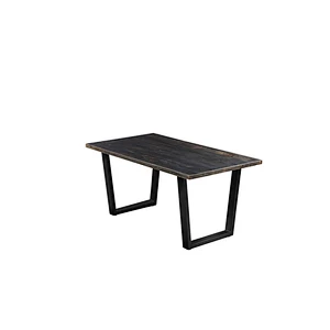4cm thickness MDF dining table,wood venner table with iron tube