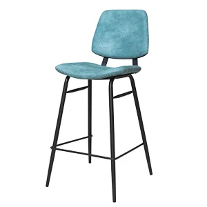 Cheap chair best pu and velvet barstool and counter chair with metal legs furniture