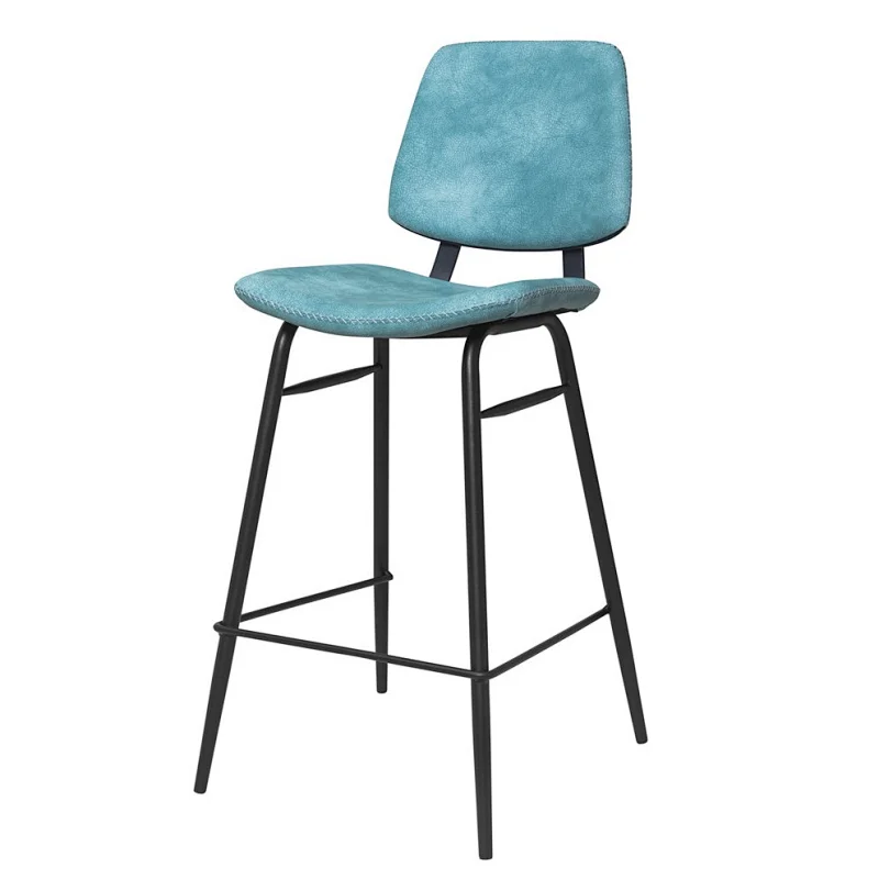 Cheap chair best pu and velvet barstool and counter chair with metal legs furniture