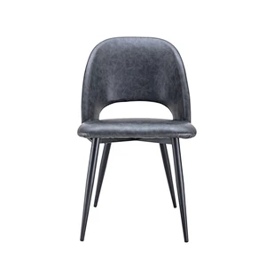 Cheap chair best pu and velvet dining chair with metal legs dining room furniture