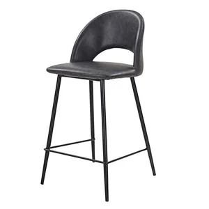 Cheap chair best pu and velvet barstool and counter chair with metal legs furniture