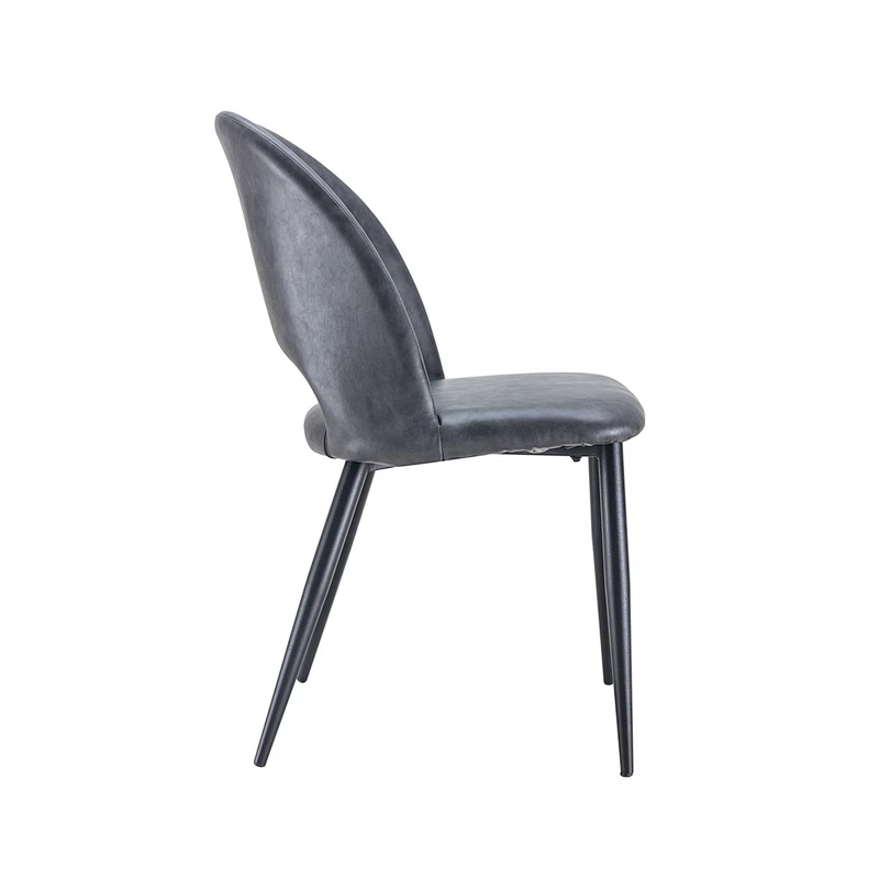 Cheap chair best pu and velvet dining chair with metal legs dining room furniture