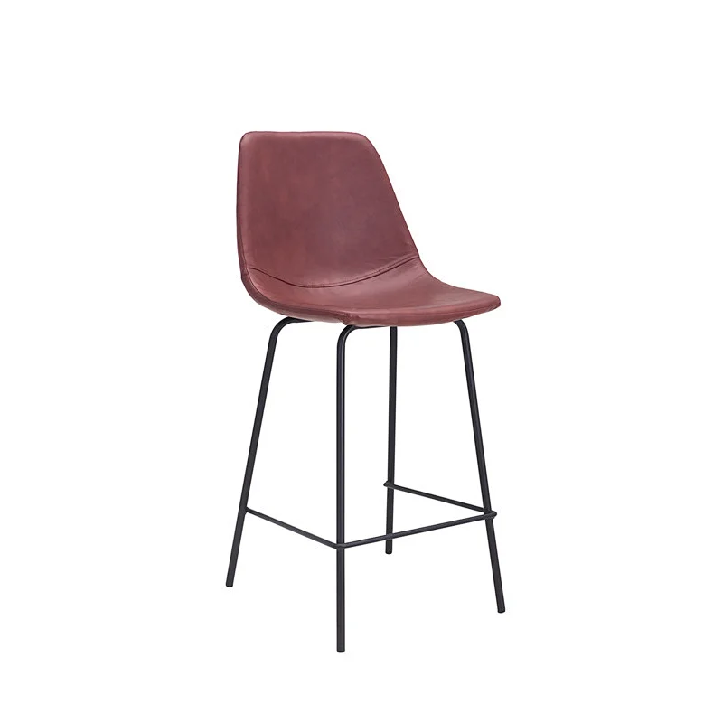 Modern Knocked Down dining room furniture metal leg PU barstools