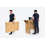 Creative collapsible cardboard can move Refold collapsible vertical cardboard table