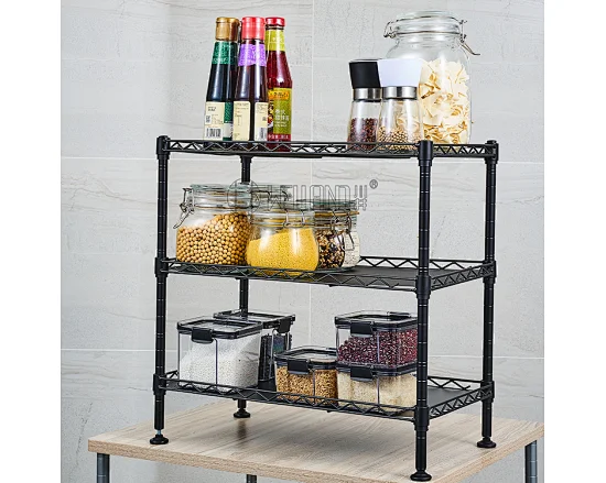 3 tier metal wire rack for kitchen storage
