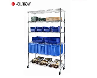 NSF Factory Industrial Warehouse Metal Mobile Storage Wire Racks Shelving Systems