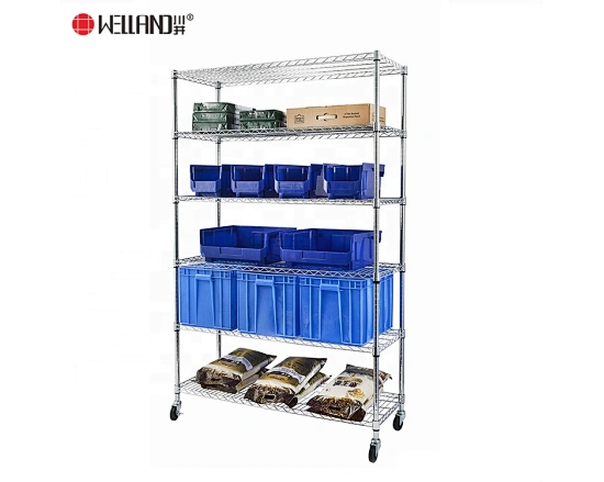 wire shelving with wheels
