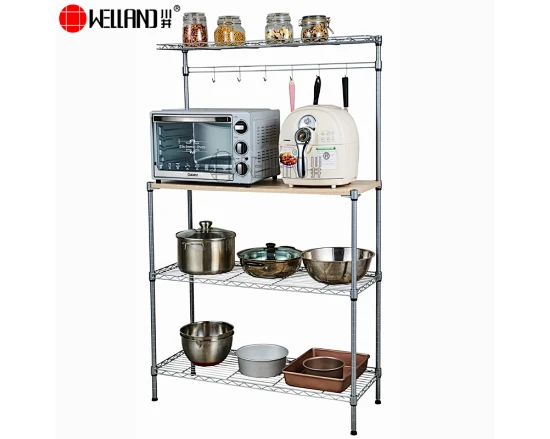 Adjustable 4 Tier Kitchen Microwave Oven Rack