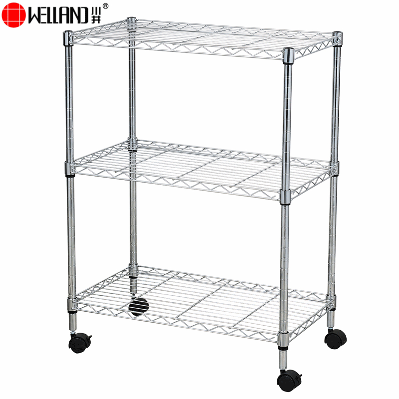 3 tier chrome wire shelving