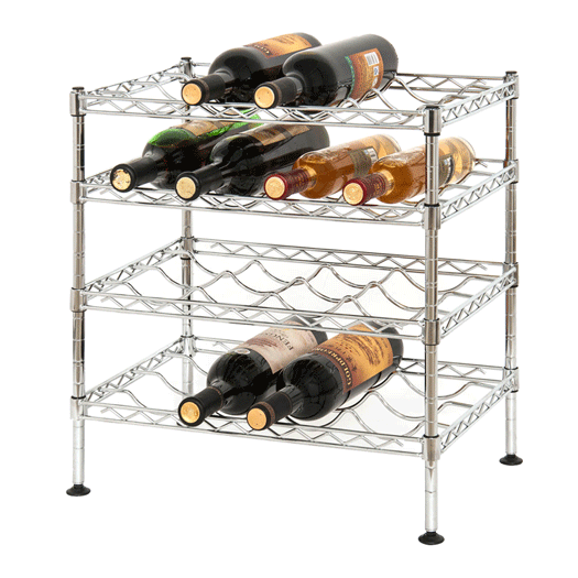 4 tiers wine shelf
