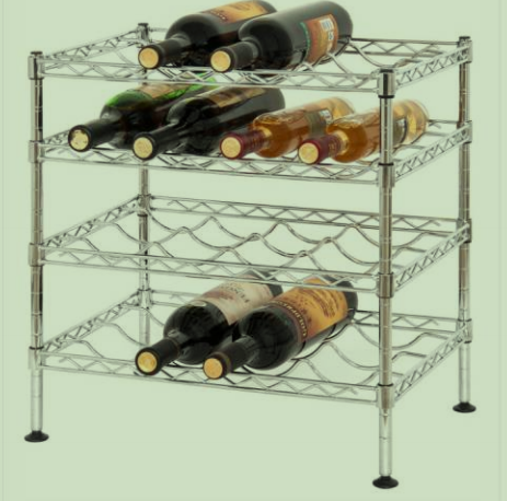 metal wine shelf