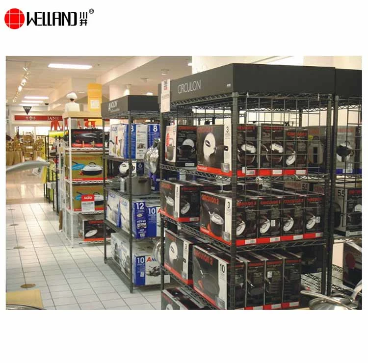 commercial supermarket display wire shelving