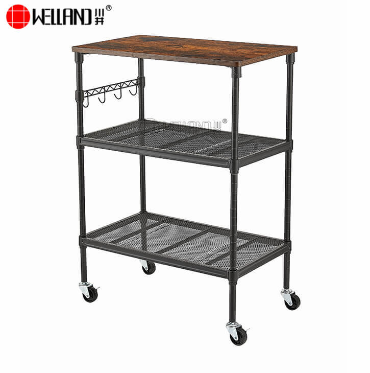 metal kitchen microwave cart