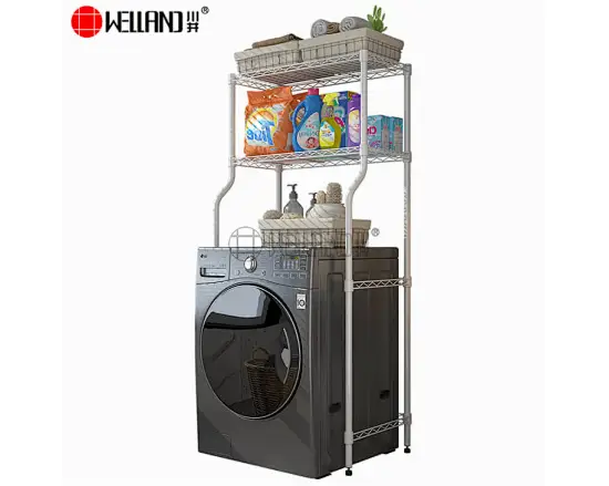 diy 2 tier washing machine storage rack