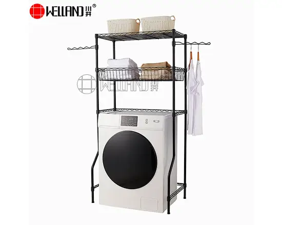 2-Tier Laundry Room Shelf Above Washing Machine Storage Rack
