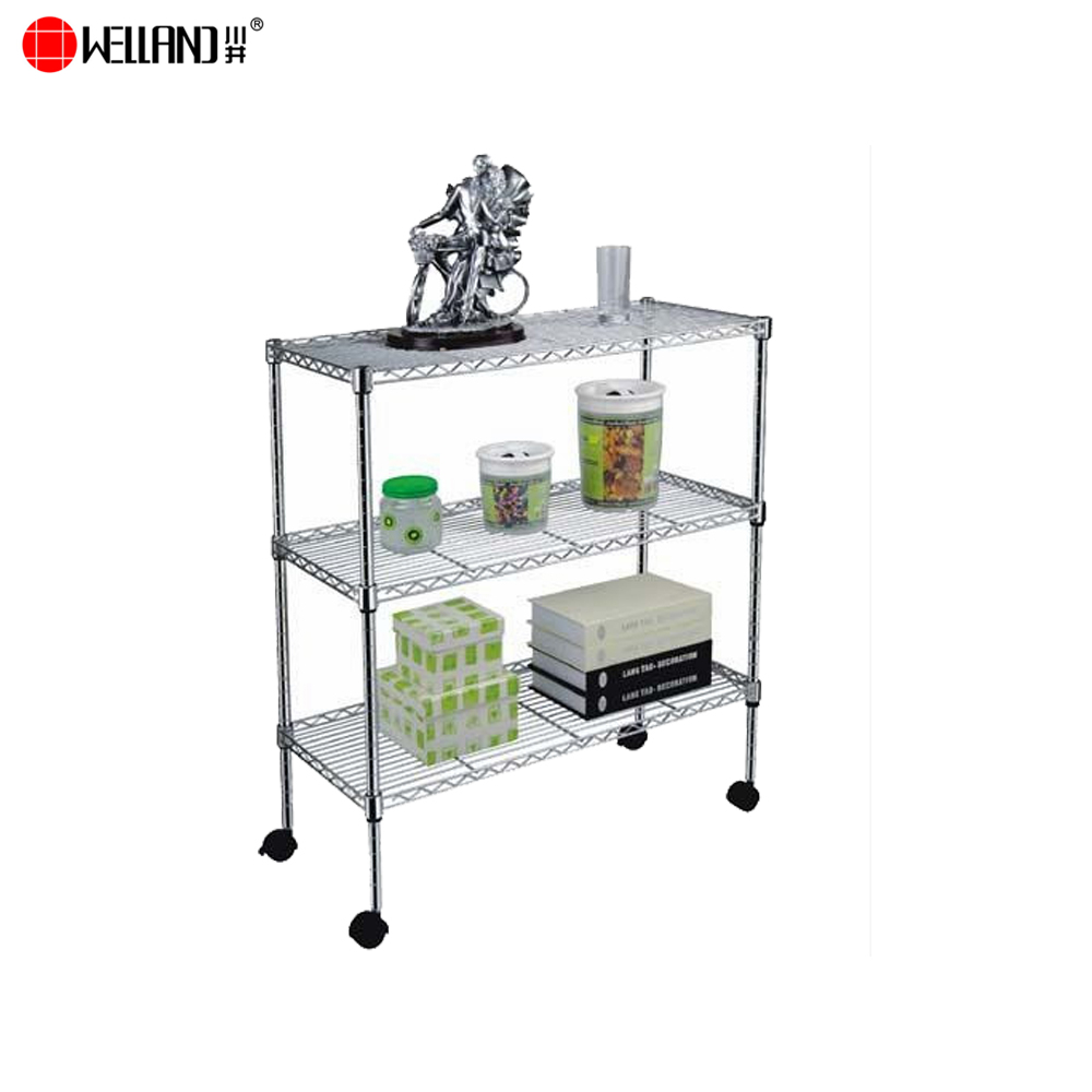 Rack chromé bricolage avec roues
