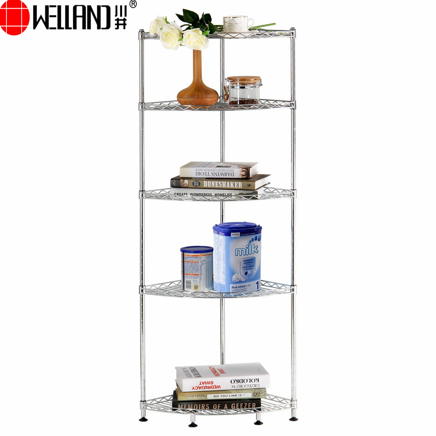 wire corner storage rack