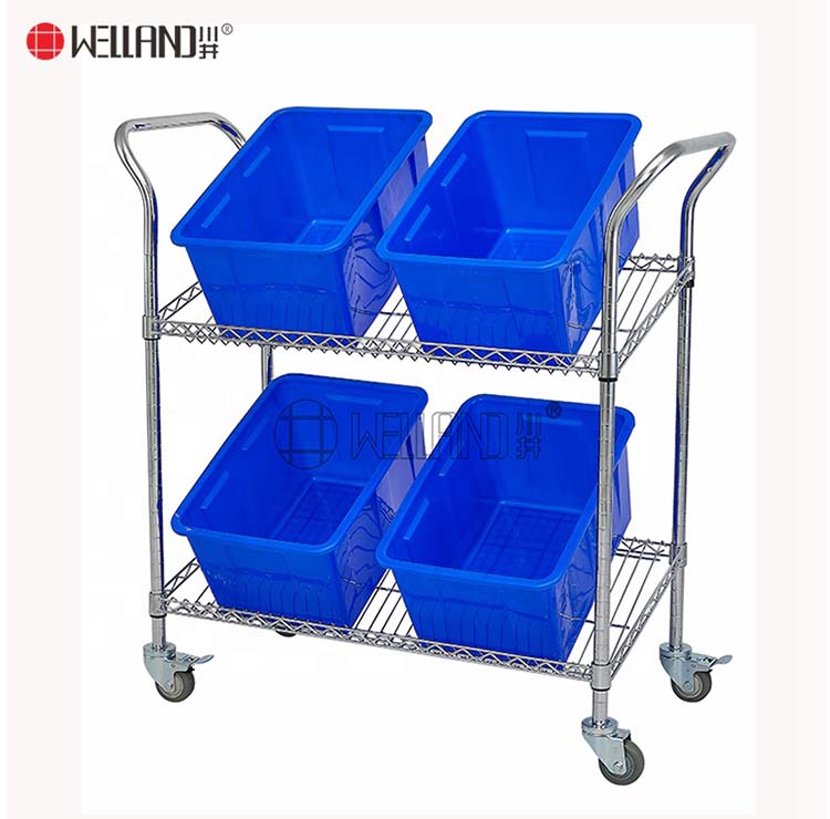 Carrello multiuso in acciaio cromato