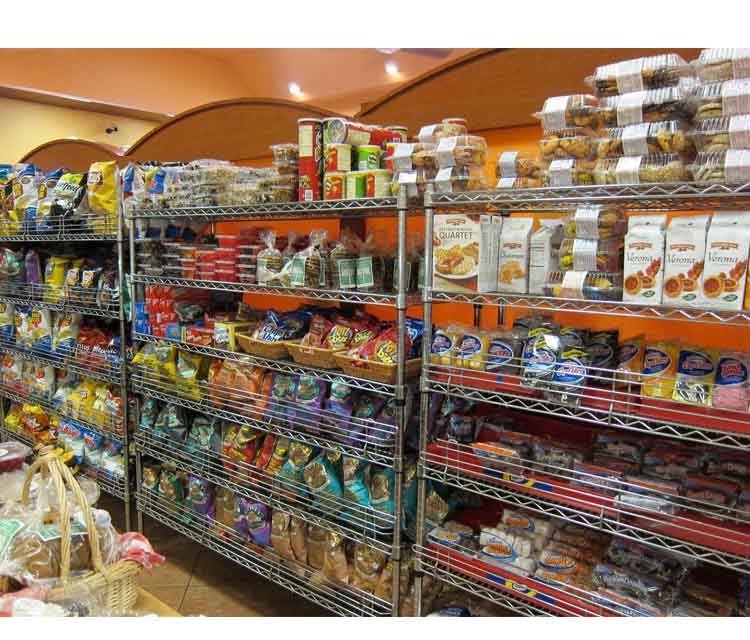 cremalheira de fio de exibição de loja de conveniência